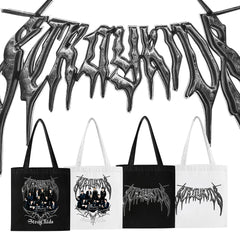 Trendy Kpop Logo Zipper Tote Bag
