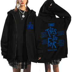 Twice THIS IS FOR TOUR Printed Zipper Hoodie
