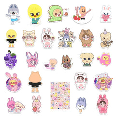 50 Kpop Cartoon PVC Stickers