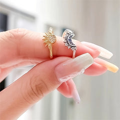 Sun & Moon Ring Set