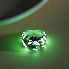 Creative Luminous Dragon Retro Men's Rings