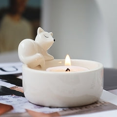 Sleeping Fox Candlestick Ornament