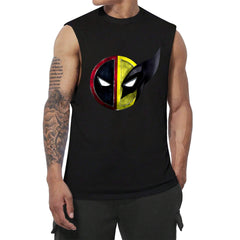 Men's Wolverine Deadpool Round Neck Sleeveless Vest