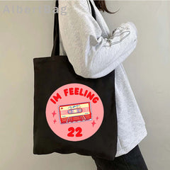 Taylor Graphic Printed Canvas Shoulder Tote Bag