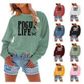 Women's POGUE LIFE Letter Pullover Sweatshirt