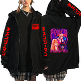Casual Anime Print Zipper Sports Jacket