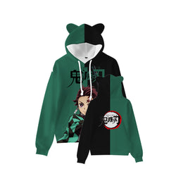 Women's Trendy Anime Digital Print Cat Ears Hoodie