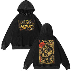 SKZ World Tour Run It Cotton Washed Hoodie Top