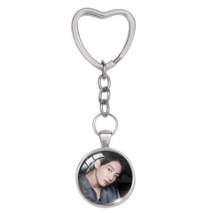 BTS Heart-shaped Key Ring Pendant