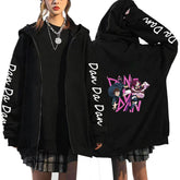 Anime Graphic Printed Cardigan Zipper Hoodie