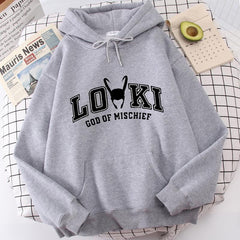 Unisex Casual Loki Letter Print Sports Hoodie