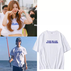 SULLYOON Letter Cotton Short-sleeved T-shirt