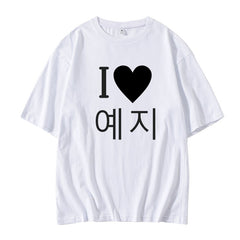 KPOP Letter Short-sleeved Cotton T-shirt