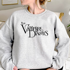 TVD Graphic Printed Grey Sweatshirt