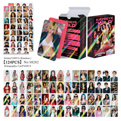 124PCS KATSEYE WILD Holographic Photocard Sticker