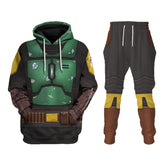 Trendy 3d Mandalorian Print Cosplay Sports Hoodie Pants Co-ords