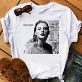 Women's Taylor Album Print Short Sleeve T-Shirt