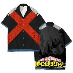Men's Anime Digital Print COS Collar Shirt