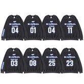 SKZ Karma Print Cotton Washed Crew Neck Sweatshirt