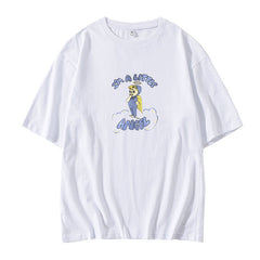 Winter Karina Cartoon Loose Short-sleeved T-shirt
