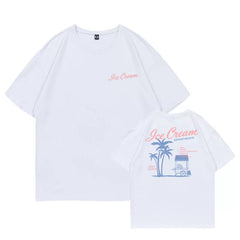 YEONJUN Ice Cream Printed Short-sleeved T-shirt
