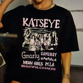 Versatile KPOP Printed Crew Neck Casual T-shirt