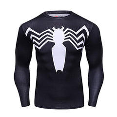 Men's 3D Print Long Sleeve Sports Training T-shirt