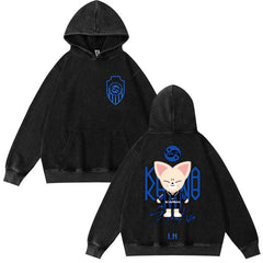 Vintage KPOP Wolf Chan Jiniret Washed Hoodie