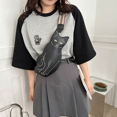 Cute Cat Kitten Crossbody Shoulder Bag
