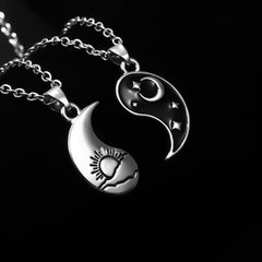 Tai Chi Sun and Moon Splicing Necklace