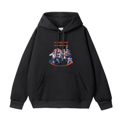 Unisex Kpop Cartoon Printed Casual Hoodie