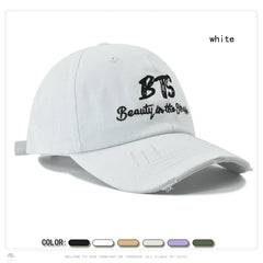 BANGTAN Letter Embroidery Baseball Cap