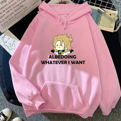 Unisex Albedoing What I Want Graphic Loose Hoodie