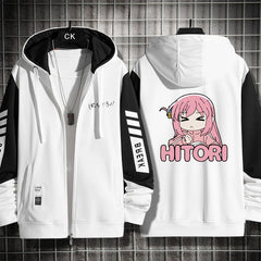 Unisex Cute Anime Cos Zipper Hooded Jacket
