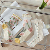 Tulip Medium Tube Silk Socks
