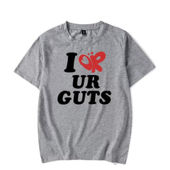 Unisex Olivia GUTS Letter Print Loose T-shirt