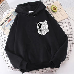 Unisex Friends Graphic Loose Black Hoodie