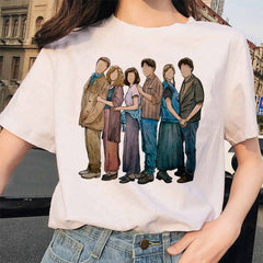 Women's Friends Pattern Short Sleeve T-Shirt