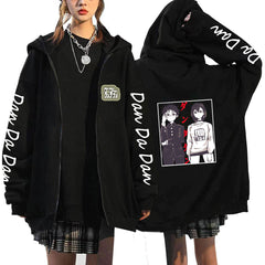 Anime Graphic Printed Cardigan Zipper Hoodie