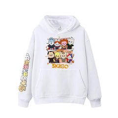 SKZ Pattern Printed Pullover Hoodie