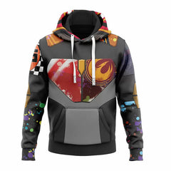 Unisex Comic Digital Printed Loose Hoodie