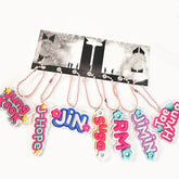 BANGTAN Colored Name Tag Acrylic Keychain Set