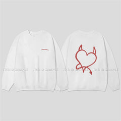 BM LOVE MONSTERS Round Neck Cotton Sweatshirt