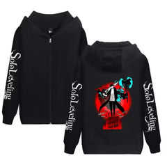 Unisex Anime Printed Zipper Hoodie