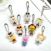 SKZ Acrylic Keychain Bead Chain Pendant
