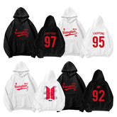 Leisure BANGTAN Number Print Fleece Hoodie