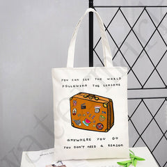 Trendy House Printed Canvas Bag