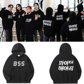 Unisex Kpop Letter Printed Pullover Hoodie