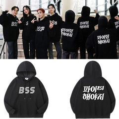Unisex Kpop Letter Printed Pullover Hoodie