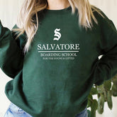 Casual TVD Salvatore Printed Crew Neck Sweatshirt